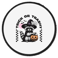 Trick Or Trashy Halloween Round Patch | Artistshot