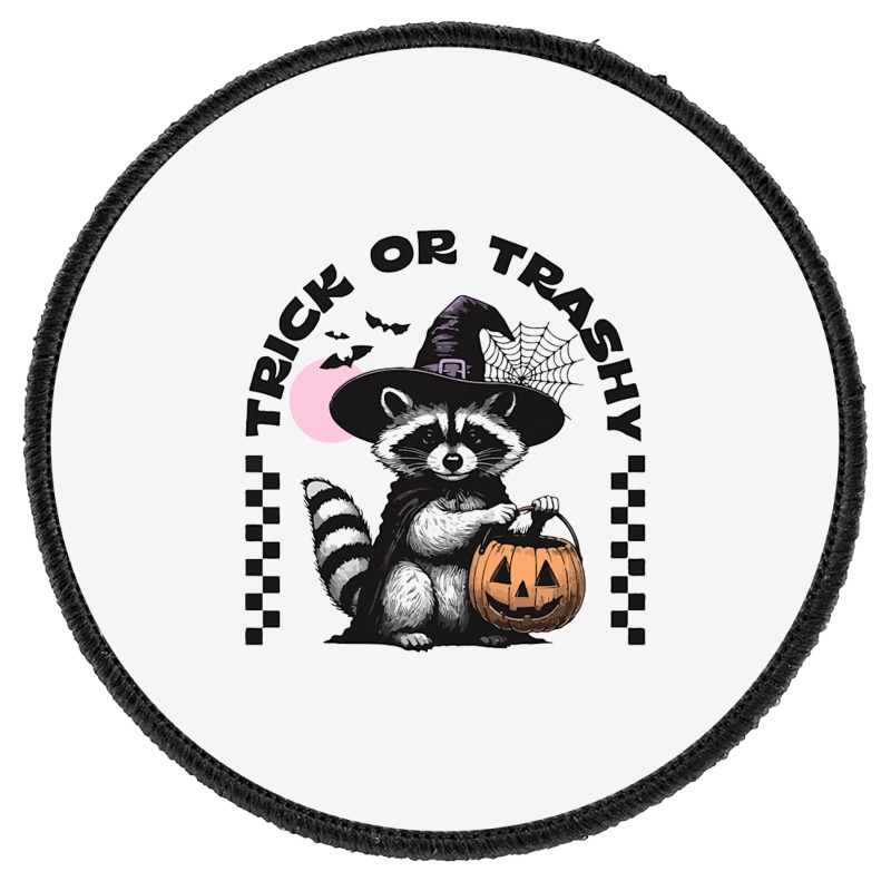 Trick Or Trashy Halloween Round Patch | Artistshot