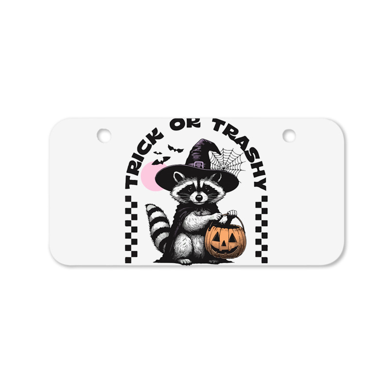 Trick Or Trashy Halloween Bicycle License Plate | Artistshot