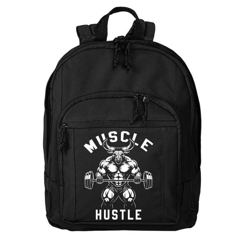 Muscle Hustle Bull Gym Basic Backpack | Artistshot