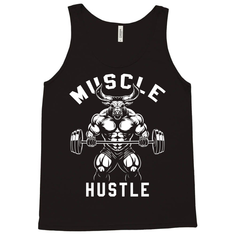 Muscle Hustle Bull Gym Tank Top | Artistshot