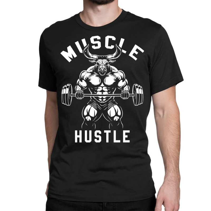 Muscle Hustle Bull Gym Classic T-shirt | Artistshot