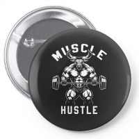 Muscle Hustle Bull Gym Pin-back Button | Artistshot