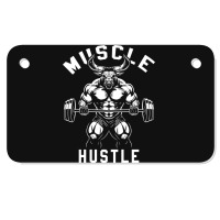 Muscle Hustle Bull Gym Motorcycle License Plate | Artistshot