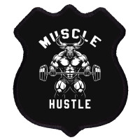 Muscle Hustle Bull Gym Shield Patch | Artistshot