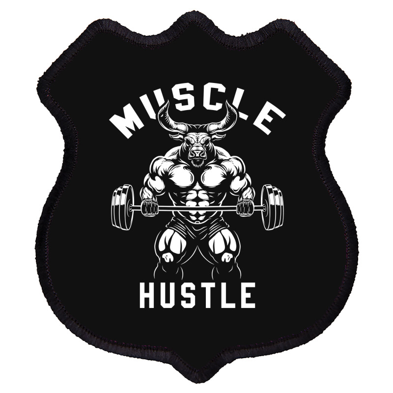 Muscle Hustle Bull Gym Shield Patch | Artistshot