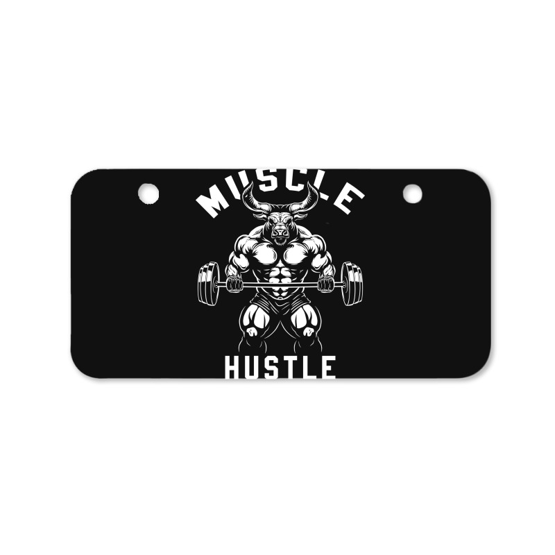 Muscle Hustle Bull Gym Bicycle License Plate | Artistshot