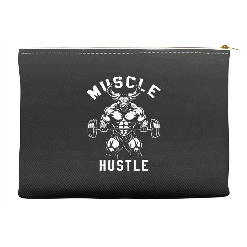 Muscle Hustle Bull Gym Accessory Pouches | Artistshot