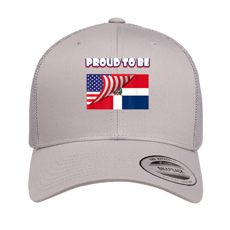 Proud To Be Dominican And American Flag July 4th Retro Trucker Cap by SelwynOman | Artistshot