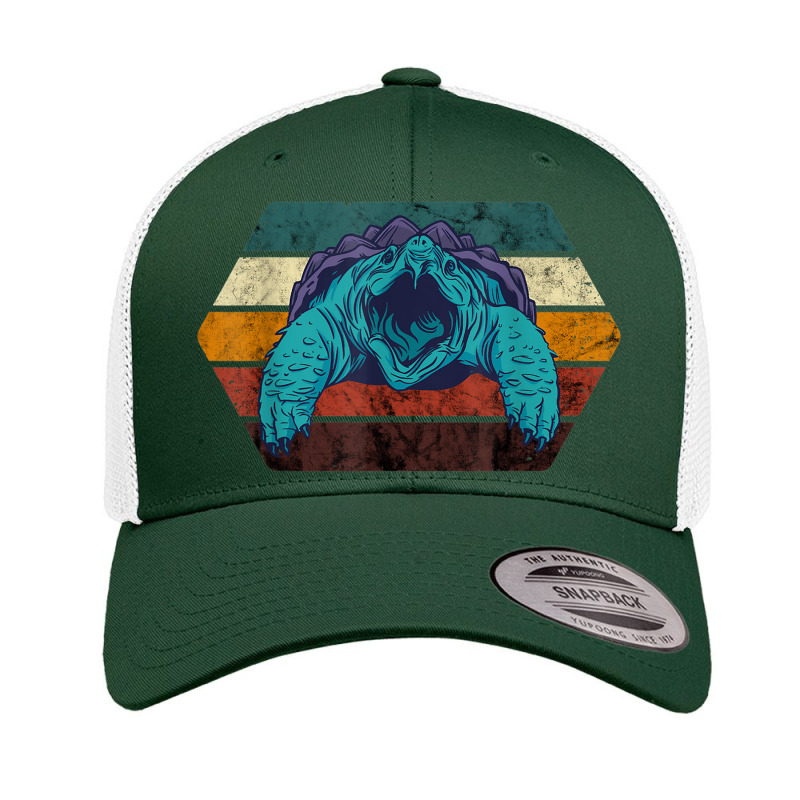 Snapping Turtle Retro Reptile Lover Sea Animal Snap Turtle Retro Trucker Cap | Artistshot