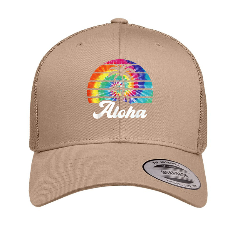 Aloha Hawaii Island Palm Beach Surfboard Surf Tie Dye T Shirt Retro Trucker Cap by cm-arts | Artistshot