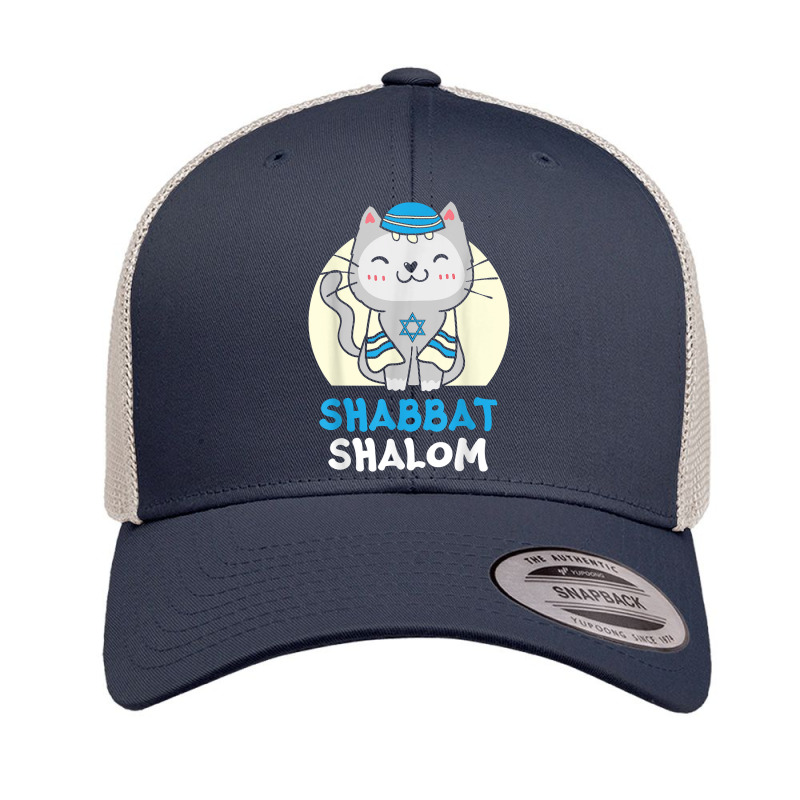 Shabbat Shalom Cat Lover Holy Day Judaism Yom Kippur T Shirt Retro Trucker Cap | Artistshot