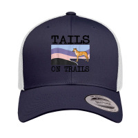 Chinook Tails On Trails Funny Dog Hiking T Shirt Retro Trucker Cap | Artistshot