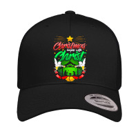 Christmas Begins With Christ Nativity Jesus Manger Retro Trucker Cap | Artistshot