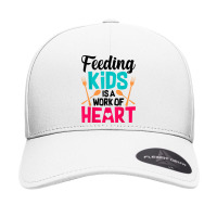 Feeding Kids Cute Lunch Ladies Back To School Novelty Seamless Cap | Artistshot