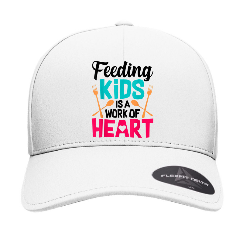 Feeding Kids Cute Lunch Ladies Back To School Novelty Seamless Cap by Uniform | Artistshot