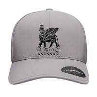 Anunnaki, Lamassu, Cuneiform Text, (blackwhite) Seamless Cap | Artistshot