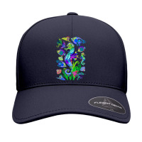 Marine Biologist Ocean Life Drawing Seahorse Seamless Cap | Artistshot