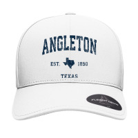 Angleton Texas Tx Vintage Athletic Navy Sports Design Seamless Cap | Artistshot