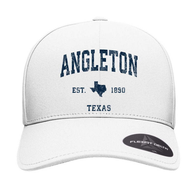 Angleton Texas Tx Vintage Athletic Navy Sports Design Seamless Cap by Carnations | Artistshot