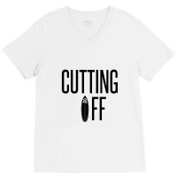 Cutting Off– The Action Of Catching A Wave In Front Of A Surfer V-neck Tee | Artistshot