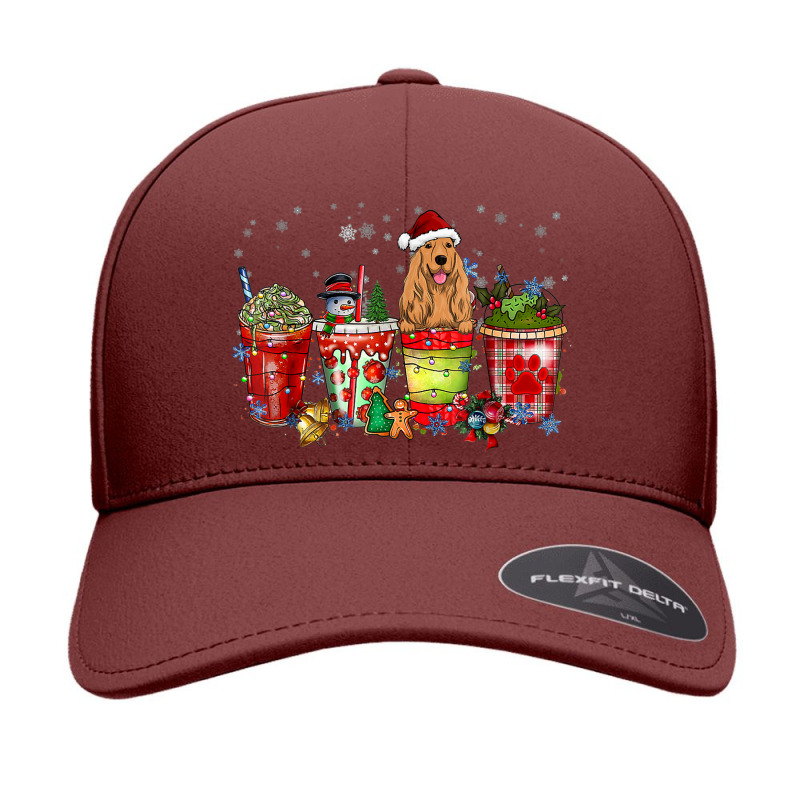 English Cocker Spaniel Iced Latte Snowmen Sweets Snow Seamless Cap by Orchid | Artistshot