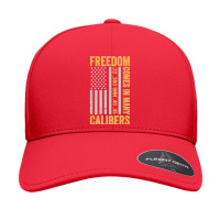 Freedom Comes In Many Calibers Funny Pro Gun Usa Flag Seamless Cap | Artistshot