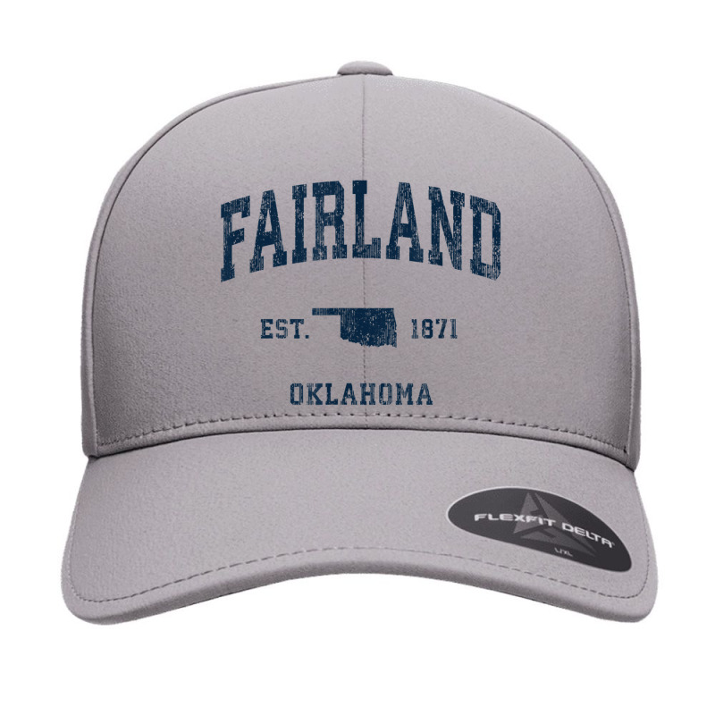 Fairland Oklahoma Ok Vintage Athletic Navy Sports Design Seamless Cap by Color | Artistshot