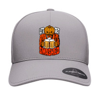 Let's Get Smashed Pumpkin Halloween Drinking Beer Bartender Seamless Cap | Artistshot