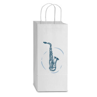 Saxophone Double Wine Paper Bag - 6 1/2 X 3 1/2 X 12 3/8 | Artistshot