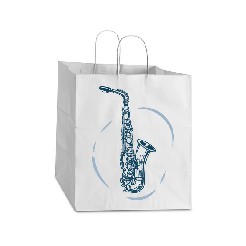 Saxophone Take Out Paper Bag - 14 X 10 X 15 1/2 | Artistshot