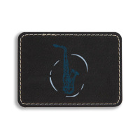 Saxophone Rectangle  Leatherette Patch | Artistshot