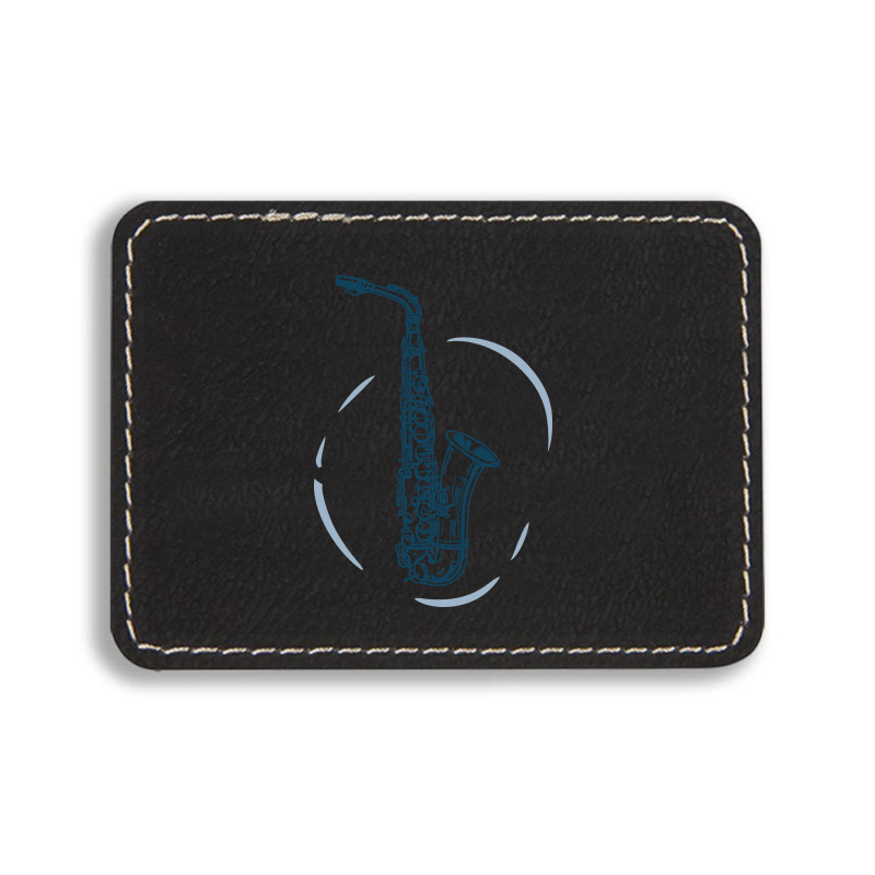 Saxophone Rectangle  Leatherette Patch | Artistshot