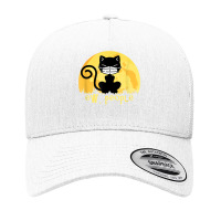 Funny Ew People Cat Black Cat Moon Cat Cat With Mask Yupoong Trucker Cap | Artistshot