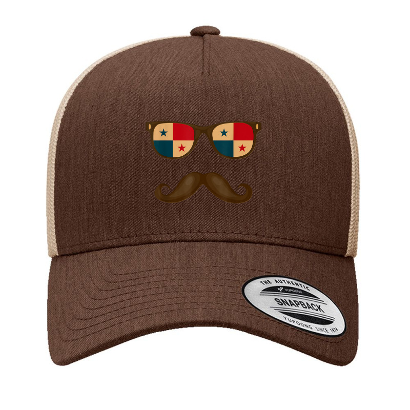 Panamanian Flag Sunglasses Moustaches T Shirt Panama Tee Yupoong Trucker Cap by cm-arts | Artistshot