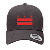 The District Of Columbia Flag (red)   Washington D.c. Pullover Hoodie Yupoong Trucker Cap | Artistshot