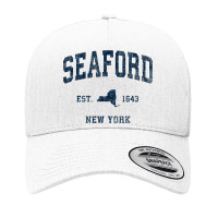 Seaford New York Ny Vintage Athletic Navy Sports Design Yupoong Trucker Cap | Artistshot