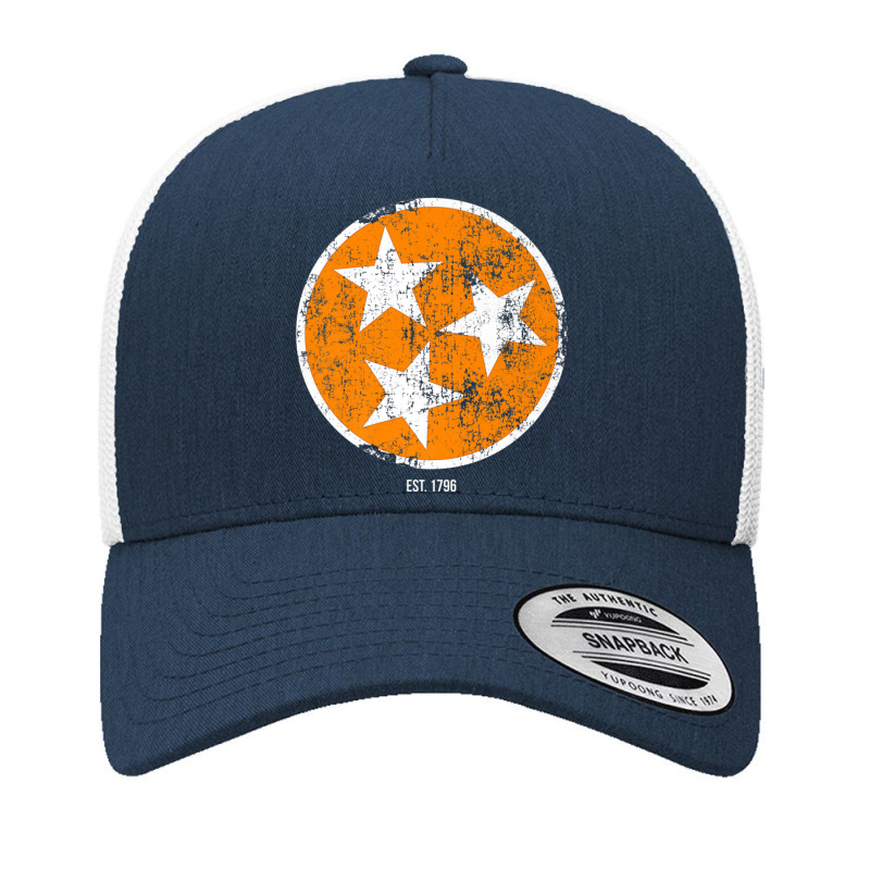 Tennessee Shirt State Flag Orange & White Vintage Est. 1796 Yupoong Trucker Cap by cm-arts | Artistshot