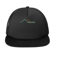 Summer Retro Glacier National Park Montana Foam Snapback Hat | Artistshot