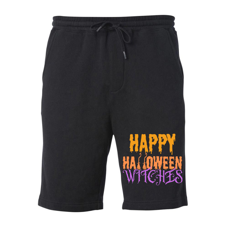 Happy Halloween Broom Witches Fleece Short | Artistshot