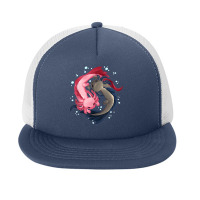 Axolotl Yin Yang Zen Mantra Foam Snapback Hat | Artistshot