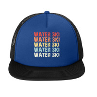 Retro Water Ski Lover Gift Waterski Love Gifts Skiing T Shirt Foam Snapback Hat | Artistshot