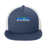 See The Spectrum Analyzer Waterfall Display Funny Ham Radio T Shirt Foam Snapback Hat | Artistshot