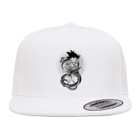 Dragon Goku Silhouette 5 Panel Snapback Cap | Artistshot