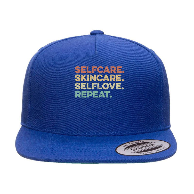 Selfcare Skincare Selflove Repeat Esthetician 5 Panel Snapback Cap | Artistshot