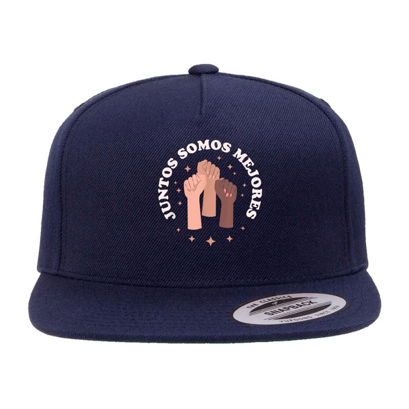 Juntos Somos Mejores   Bilingual Spanish Teacher Melanin T Shirt 5 panel snapback cap by puetzee | Artistshot