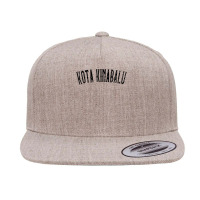 Kota Kinabalu Malaysia Vintage Black Text Apparel T Shirt 5 Panel Snapback Cap | Artistshot