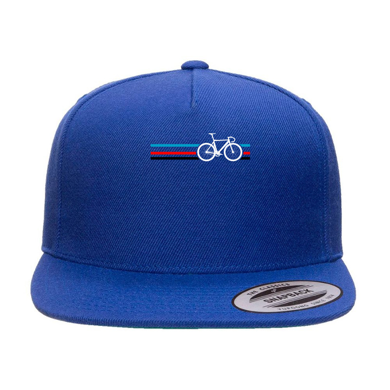 Bike Stripes Velodrome 5 Panel Snapback Cap | Artistshot