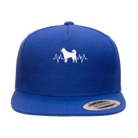 Alaskan Malamute Heartbeat Dog Lover 5 Panel Snapback Cap | Artistshot