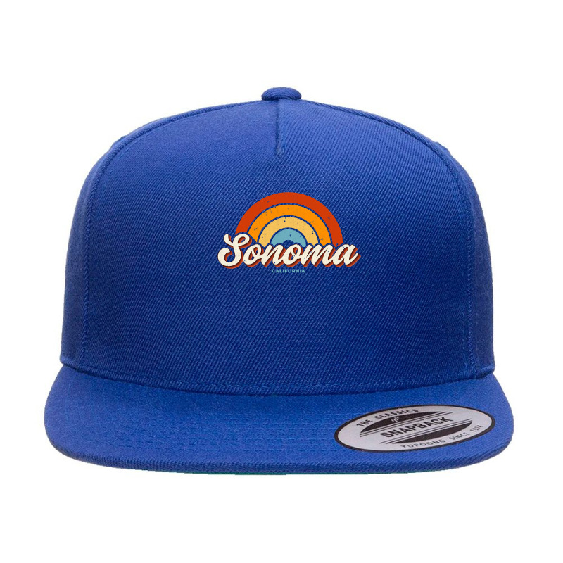 Sonoma California Ca Vintage Rainbow Retro 70s Long Sleeve T Shirt 5 panel snapback cap by cm-arts | Artistshot